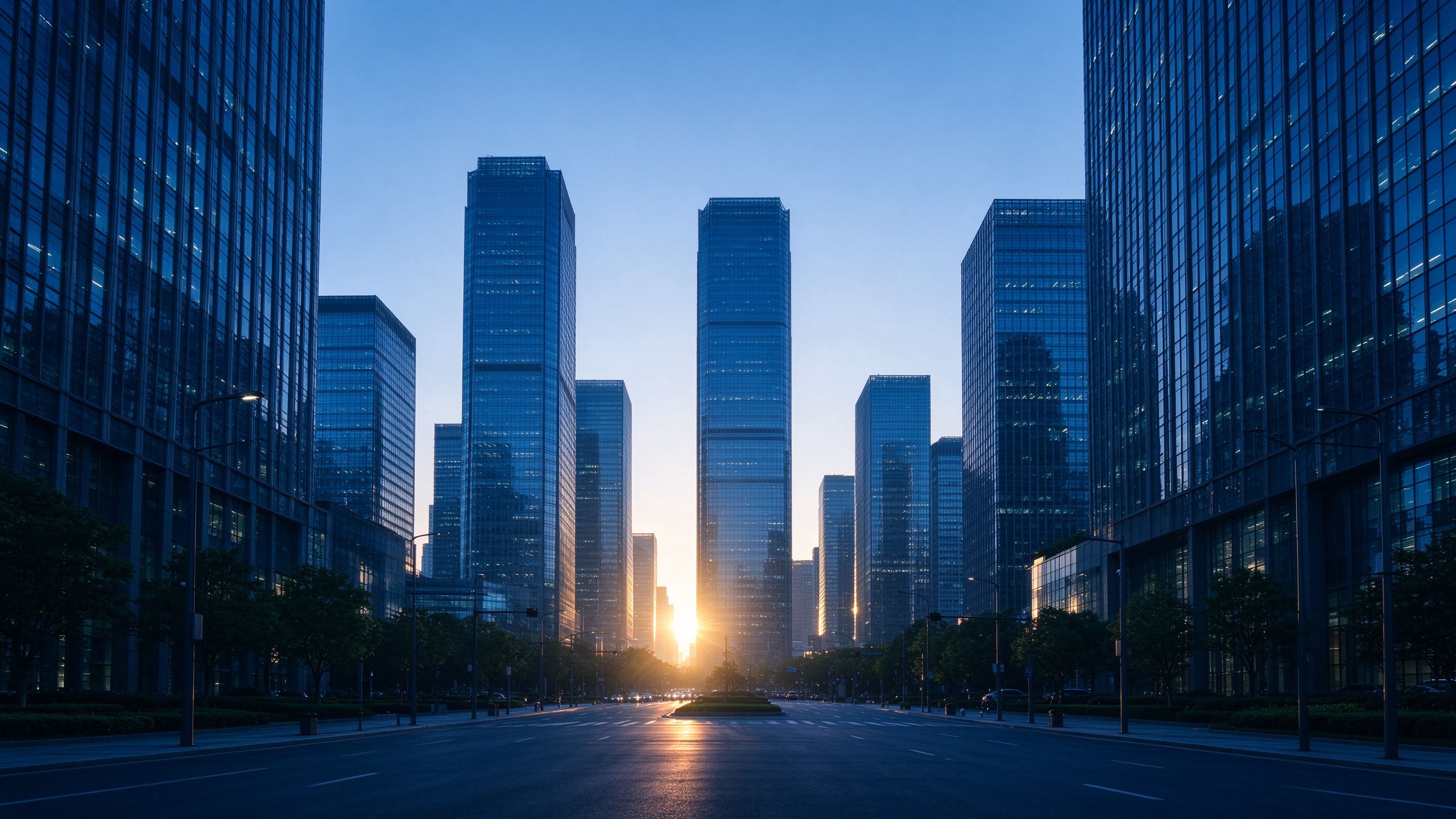 欧博娱乐官网——现代城市天际线，寓意企业全球化视野与增长